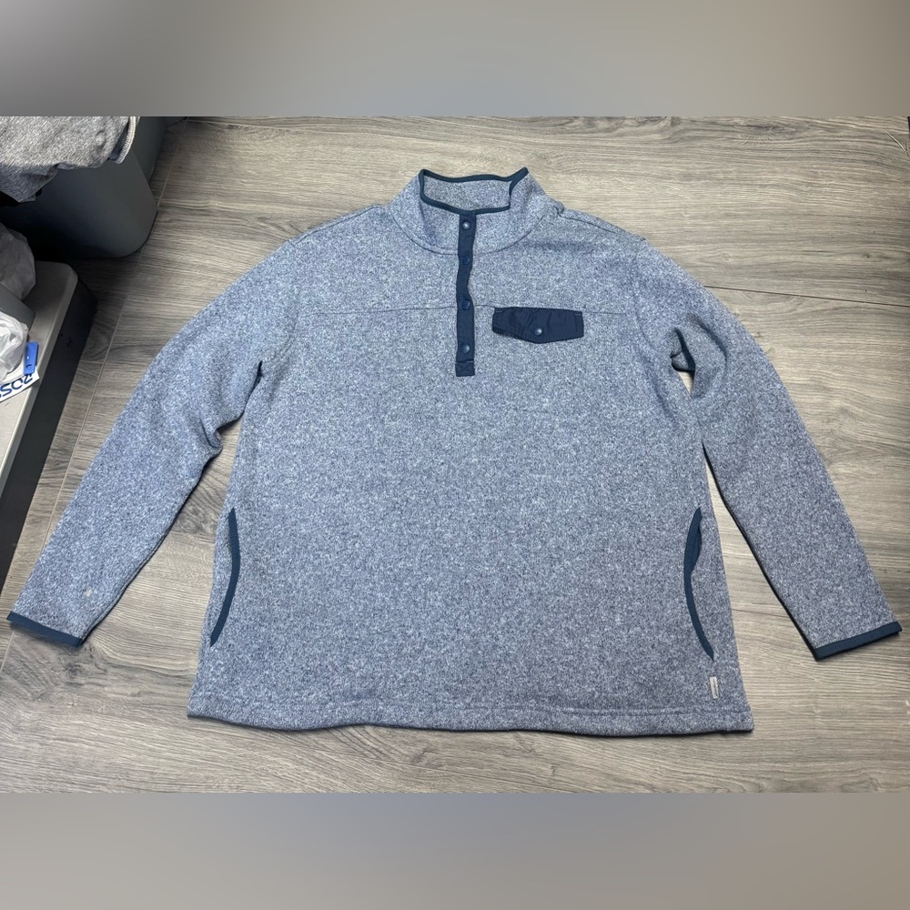 Eddie Bauer Men's Heather Gray Zip Up Sweater